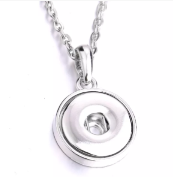Pendant - Necklace - Snap Jewelry = Simple Snap Pendant with coordinating chain