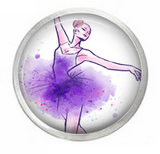 Ballet - Dance - Love of Ballet - Set of Four or Individual Hand Pressed or Glass Dome Snaps