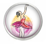 Ballet - Dance - Love of Ballet - Set of Four or Individual Hand Pressed or Glass Dome Snaps