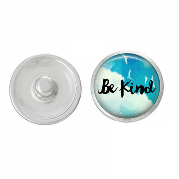 Inspirational Be Kind Snap - Compatible with Ginger Snaps - Base Pieces - 18-20mm Snaps - Interchangeable Snap - Snap