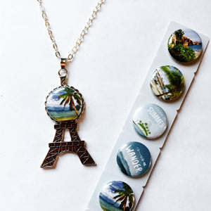 Pendant - Necklace - Eiffel Tower - Compatible with Ginger Snaps 18mm