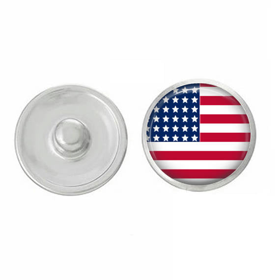 USA Snap Jewelry - Compatible with Ginger Snaps - Fourth of July - Red White and Blue Snaps