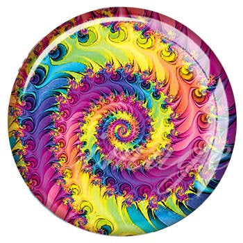 Swirl Snap - Rainbow Snap - Compatible with Ginger Snaps - - Ginger Snaps -  Noosa 18-20mm Base - Enamel Snap