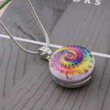 Swirl Snap - Rainbow Snap - Compatible with Ginger Snaps - - Ginger Snaps -  Noosa 18-20mm Base - Enamel Snap