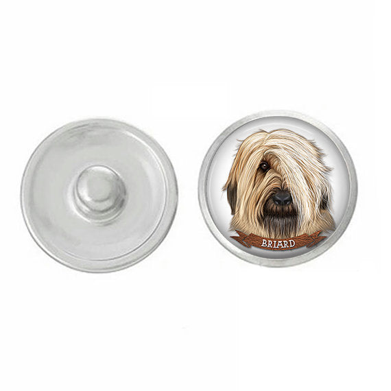 Dog Breed Snaps - Dog Lovers - Compatible with - Ginger Snaps -  Snaps - Briard - Mastiff - Briard - Basset