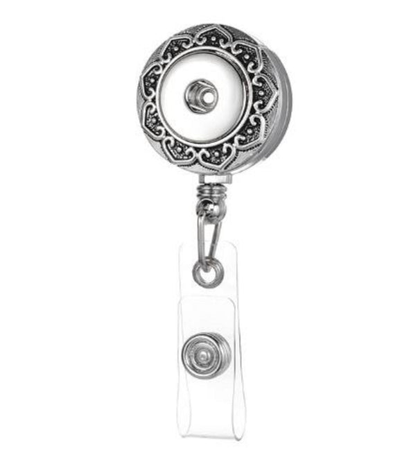 Decorative Badge Reel for Snap Jewelry - Coordinates with Ginger Snaps - 18-20mm Snap Jewelry